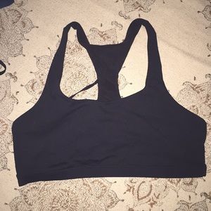 Black Strappy Sports Bra
